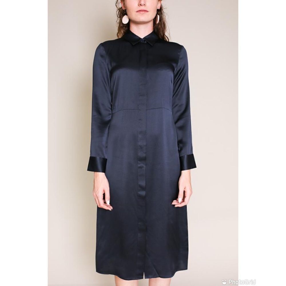 Jenni Kayne Satin Button Down Shirtdress